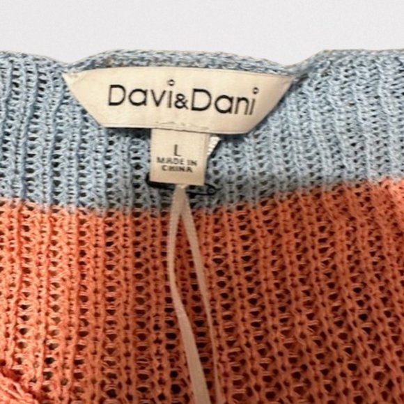 Davi & Dani Pastel Color Block Knit Sweater  4058   NWT Boutique - Picture 10 of 11